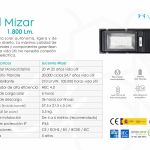 Luminaria solar Lucernia Mizar para iluminación exterior, ficha técnica